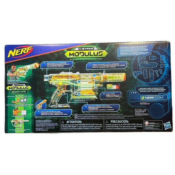 ✅Lot of 2 Nerf N-Strike Modulus Ghost Ops Shadow ICS-6 Blaster + Chronocanon - Picture 3 of 5